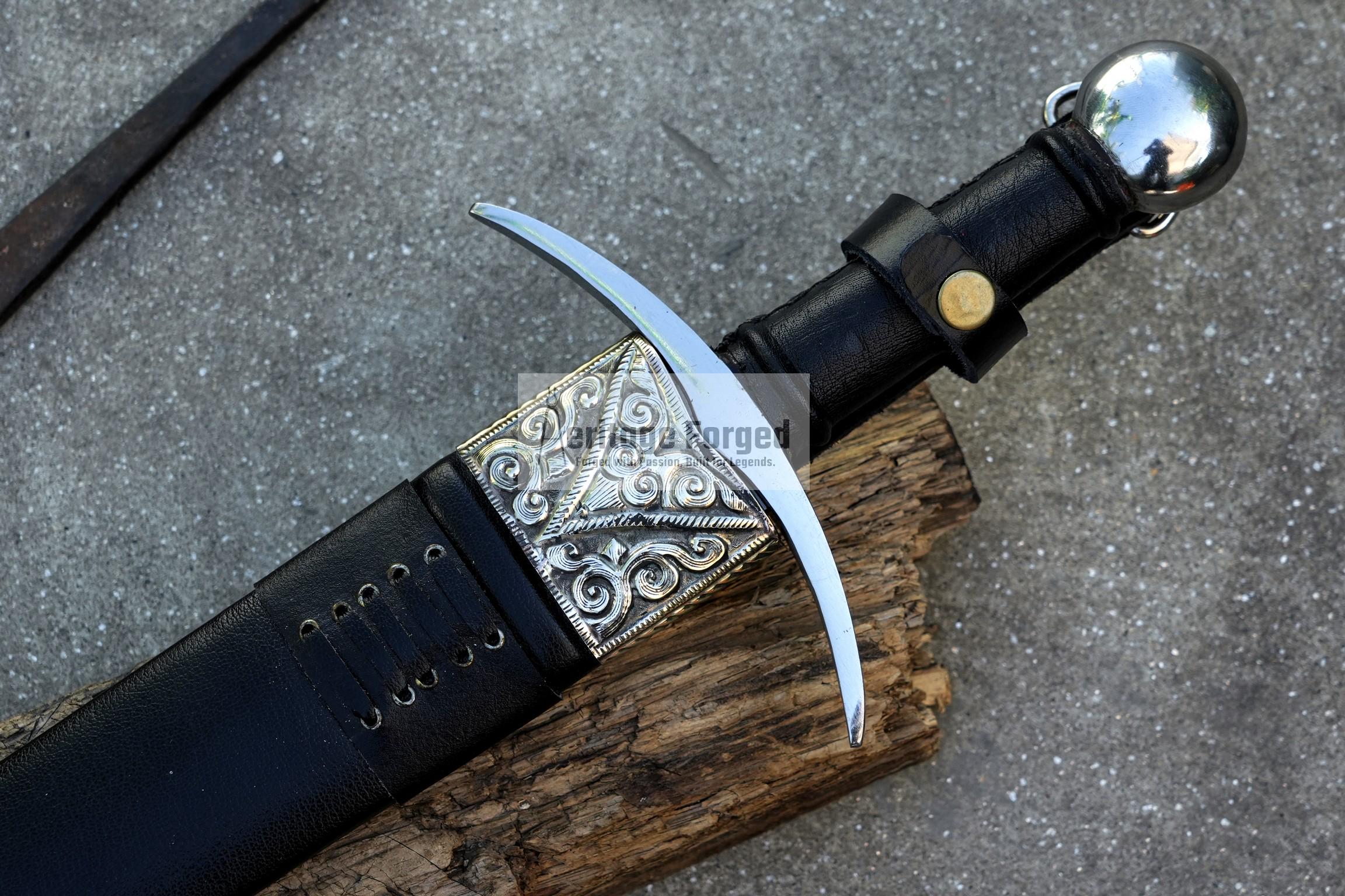 SWORD BREAKER SWORD /25 inches Long Blade hand forged Sword/ Hand forged sword Tempered/Sharpen/Working/Handmade/sword/saber