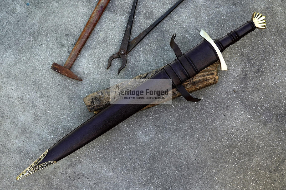MEDIEVAL SWORD/ 26 inches Long Blade hand forged Sword/Leaf spring of truck/Rosewood Handle/Sharpen/Tempered/Ready to use/knife/knives