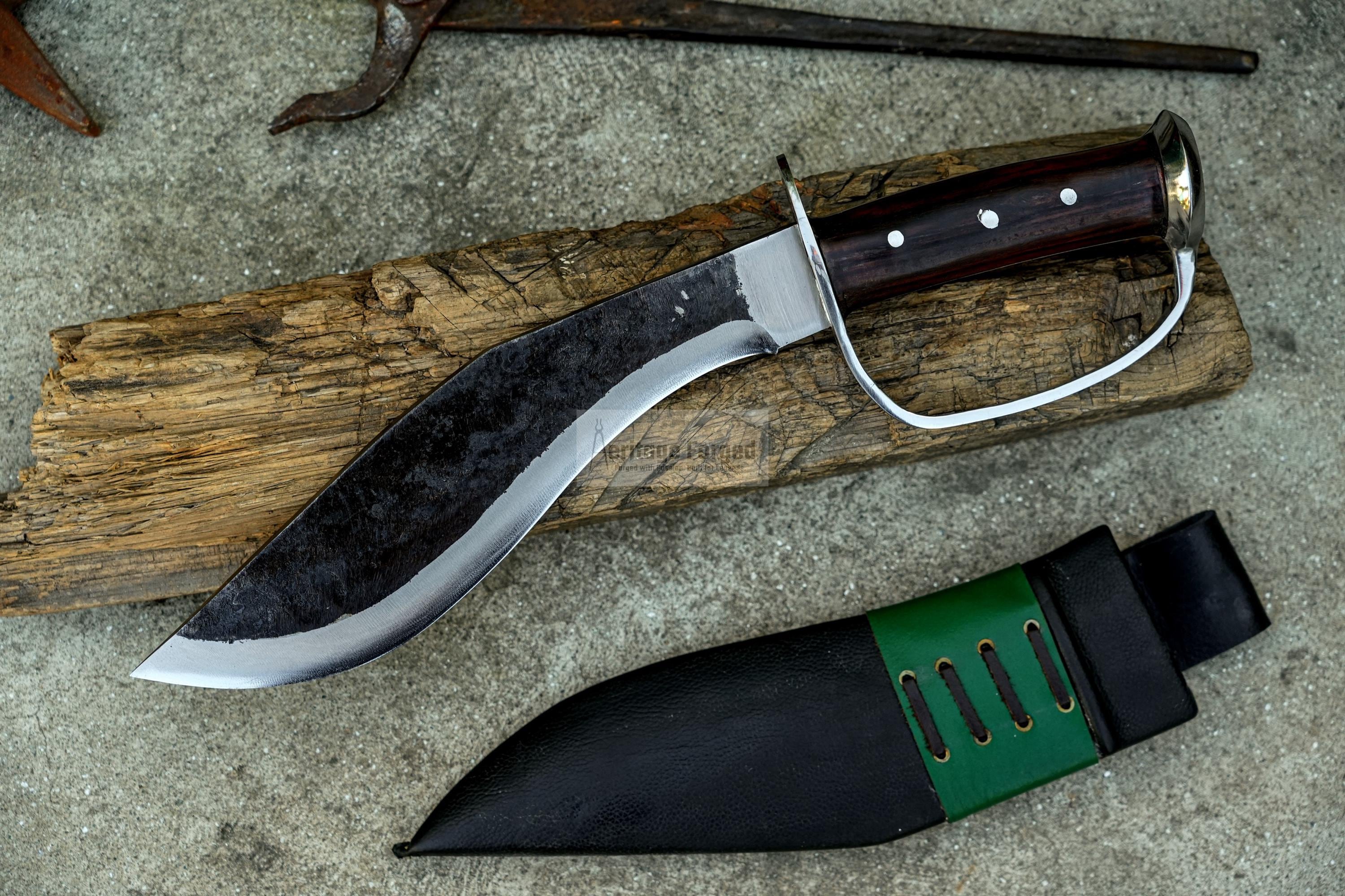 FARMER KHUKURI / kukri Machete/ 10 inches Long blade Working khukuri / Full tang/ Leaf spring of truck/ Tempered/Sharpen/Working kukri