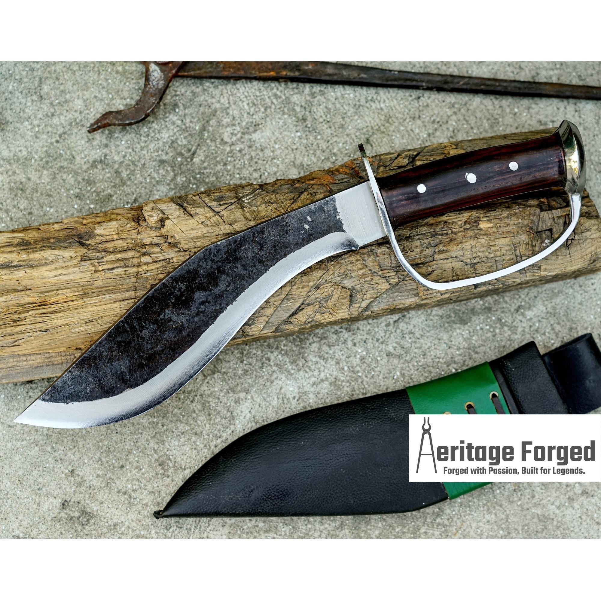 FARMER KHUKURI / kukri Machete/ 10 inches Long blade Working khukuri / Full tang/ Leaf spring of truck/ Tempered/Sharpen/Working kukri