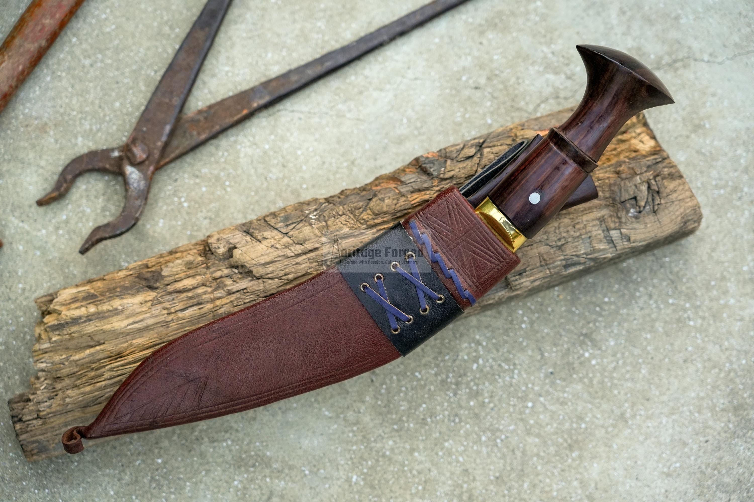 SIRUPATE KHUKURI / kukri Machete/ 10 inches Long Blade most famous kukri/ Full tang/ Leaf spring of truck/ Tempered/Sharpen/Working kukri