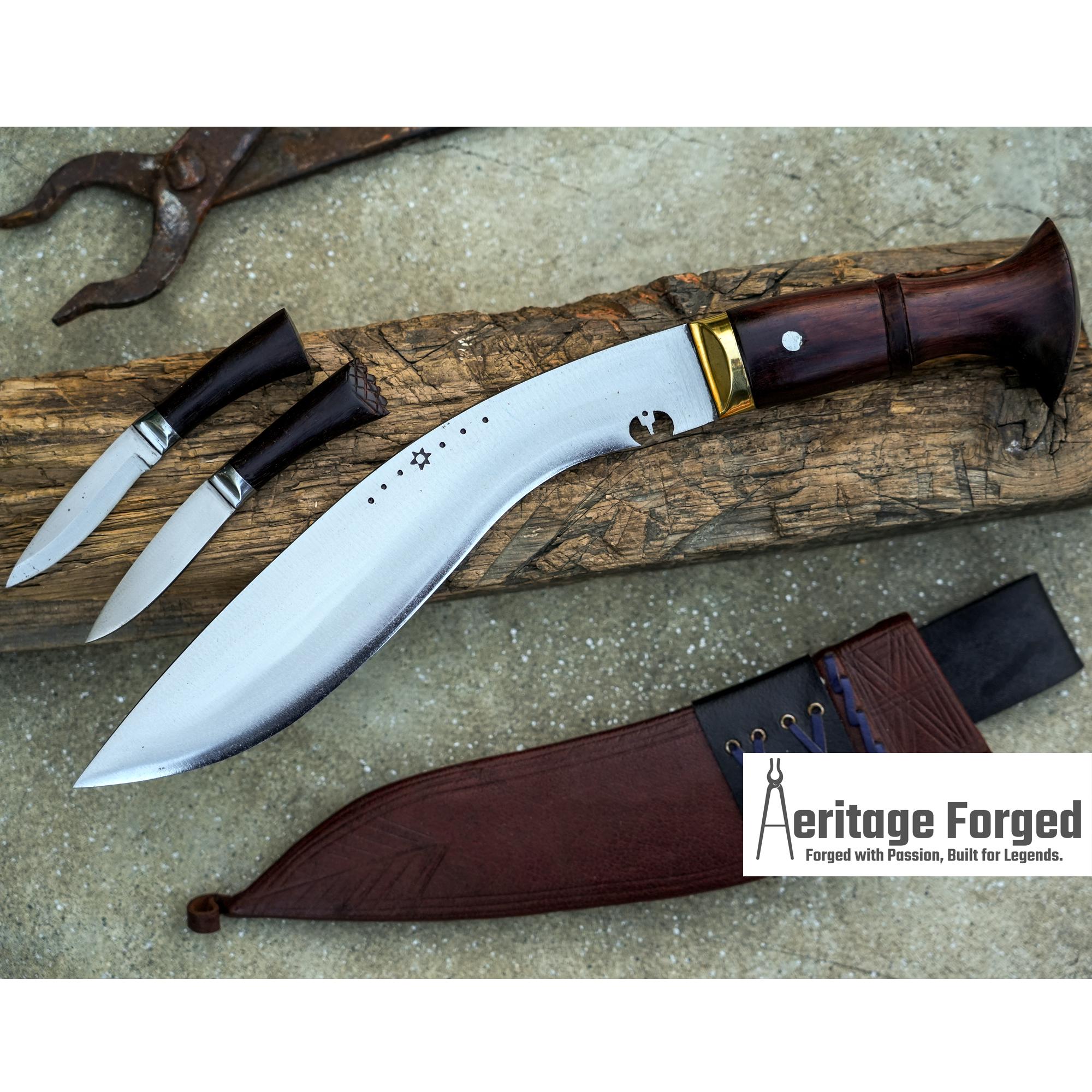 SIRUPATE KHUKURI / kukri Machete/ 10 inches Long Blade most famous kukri/ Full tang/ Leaf spring of truck/ Tempered/Sharpen/Working kukri
