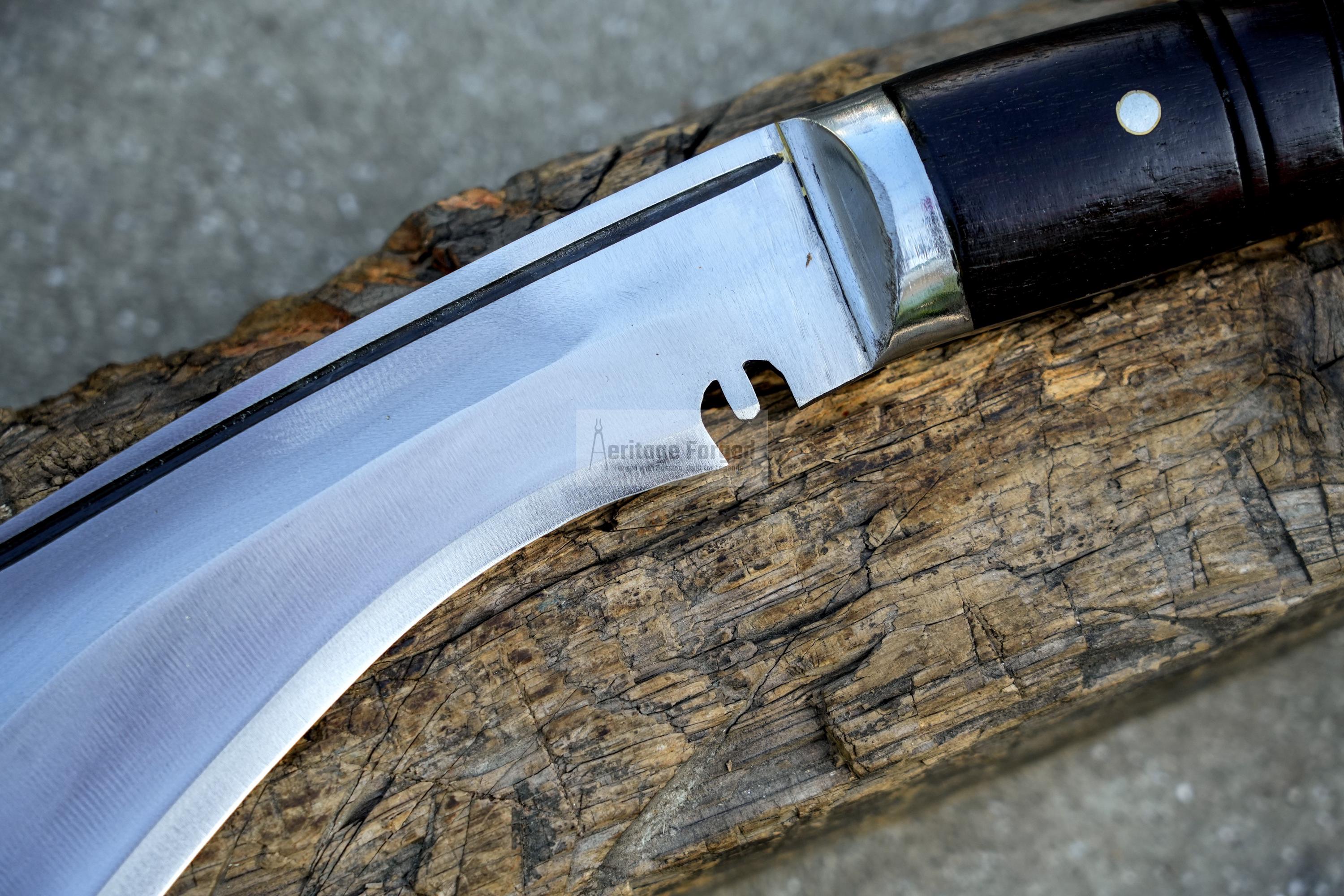 CHIRRA KHUKURI / Large kukri Machete/ 14 inches Long Blade Heavy duties machete/ Full tang/ Leaf spring of truck/ Tempered/Sharpen/Working
