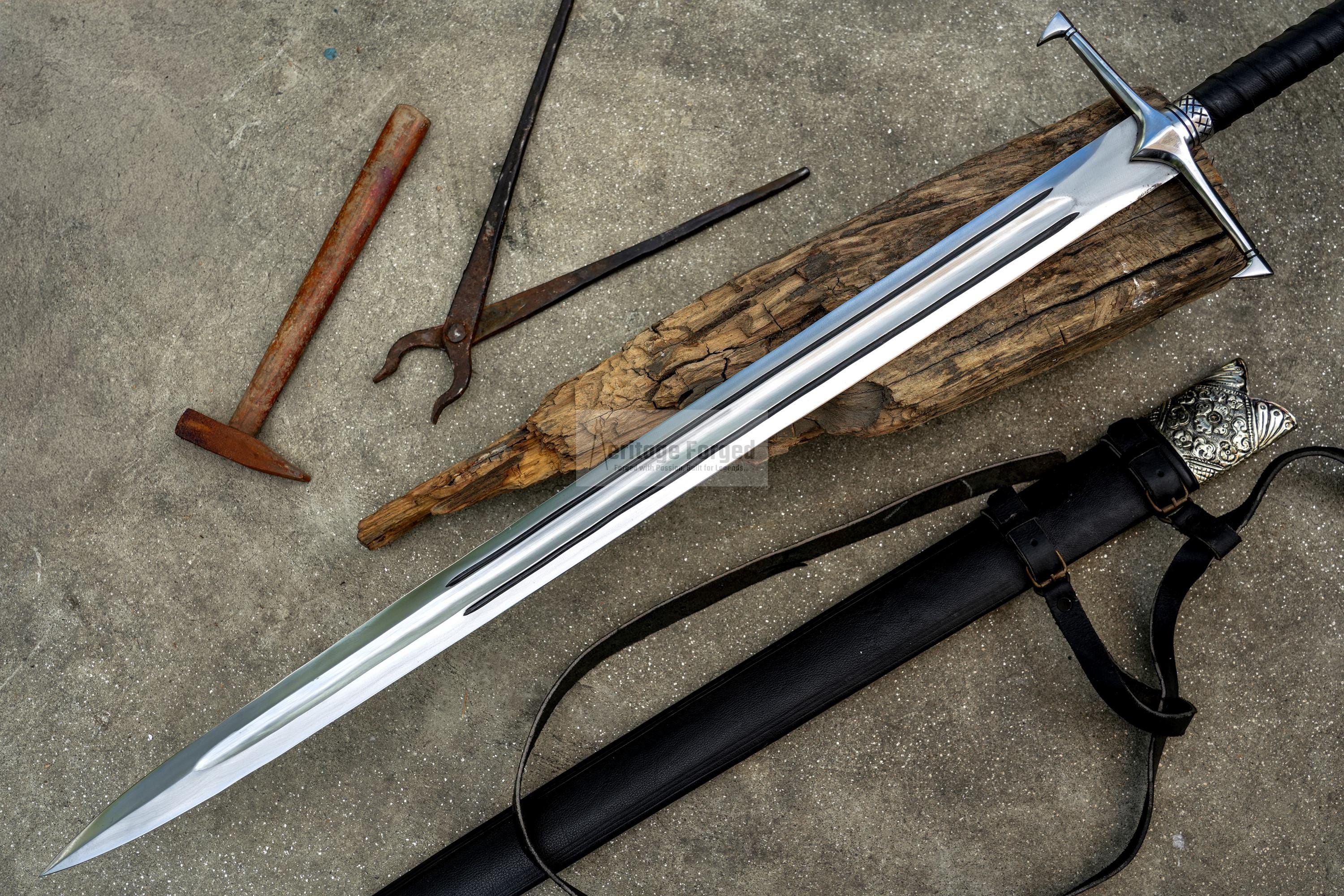 PETER SWORD /34 inches long Blade Hand Forged Sword/ large sword/Handmade from Leaf spring of Truck-Balance water tempered/Sharp