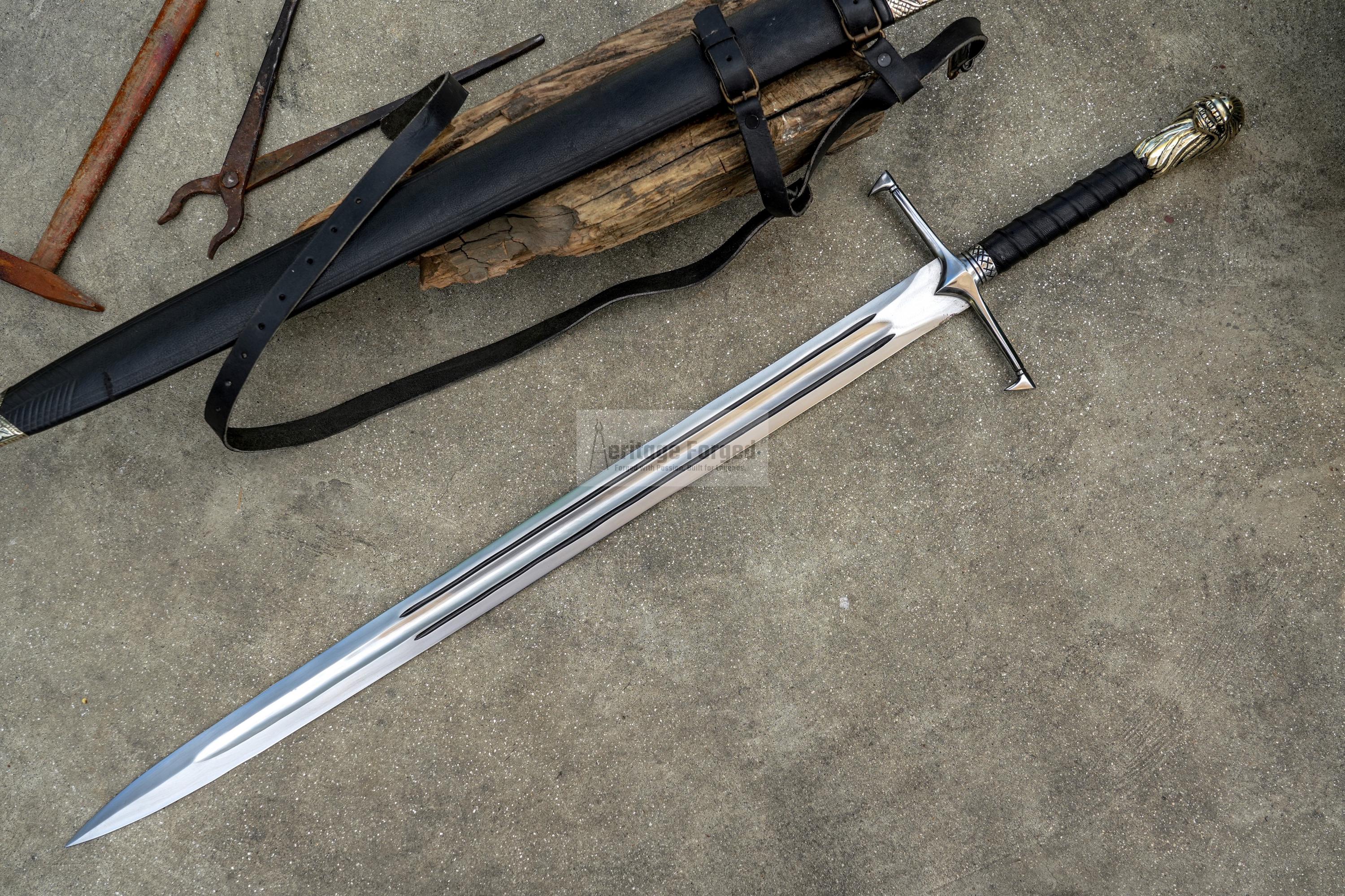 PETER SWORD /34 inches long Blade Hand Forged Sword/ large sword/Handmade from Leaf spring of Truck-Balance water tempered/Sharp