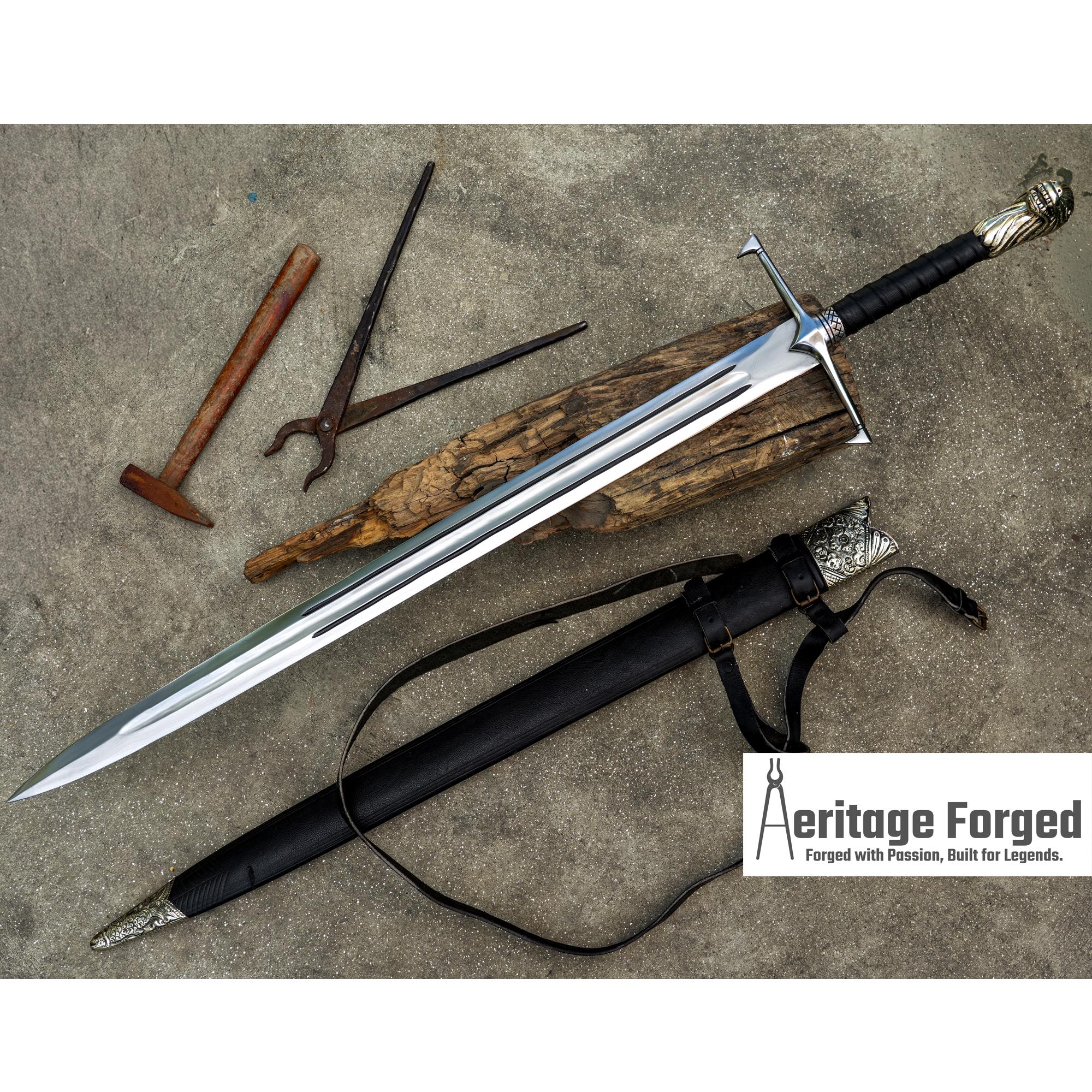 PETER SWORD /34 inches long Blade Hand Forged Sword/ large sword/Handmade from Leaf spring of Truck-Balance water tempered/Sharp