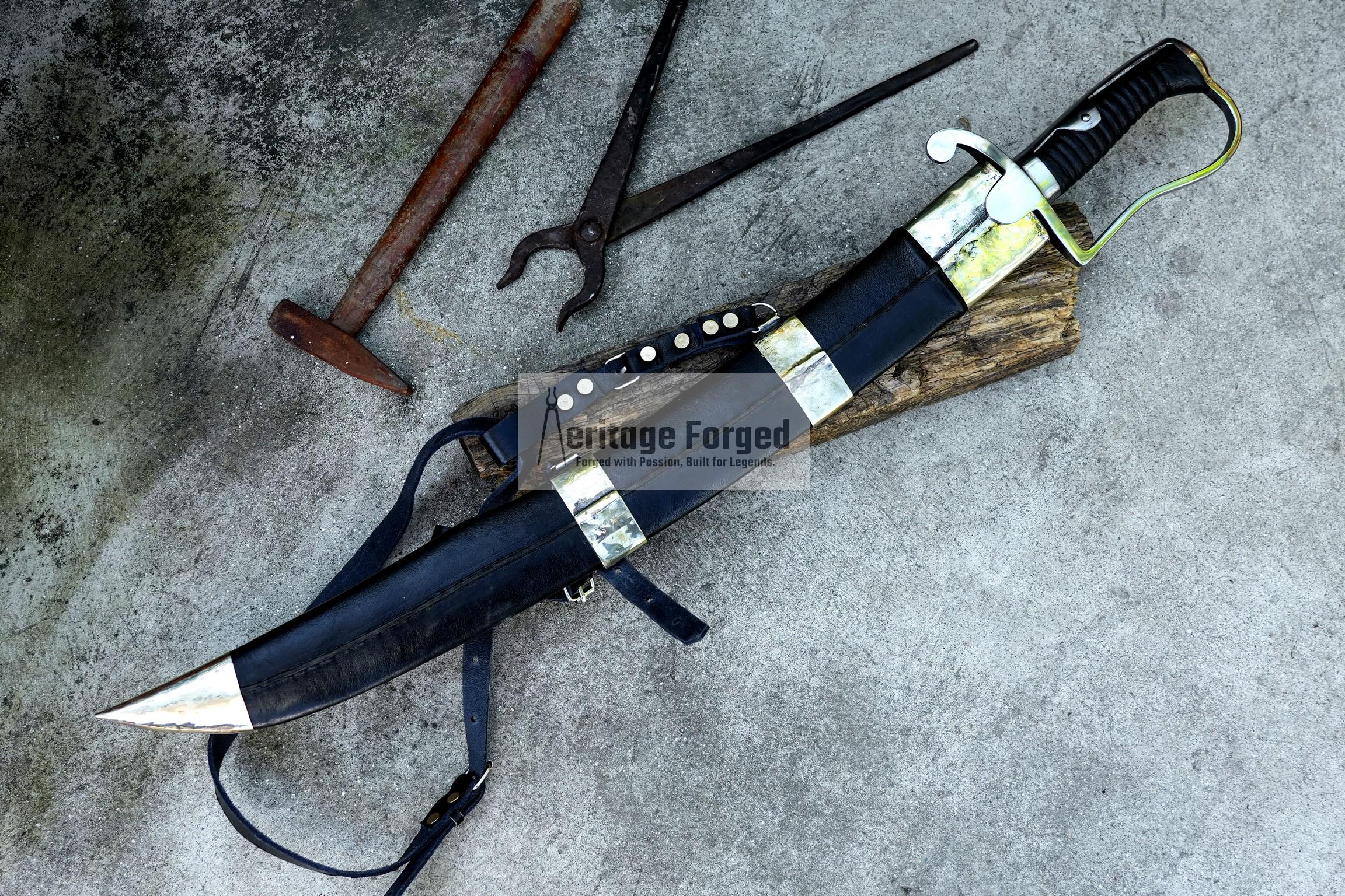 BRITISH SABER SWORD /25 inches Long Blade hand forged Sword/ Hand forged sword Tempered/Sharpen/Working/Handmade/sword/saber