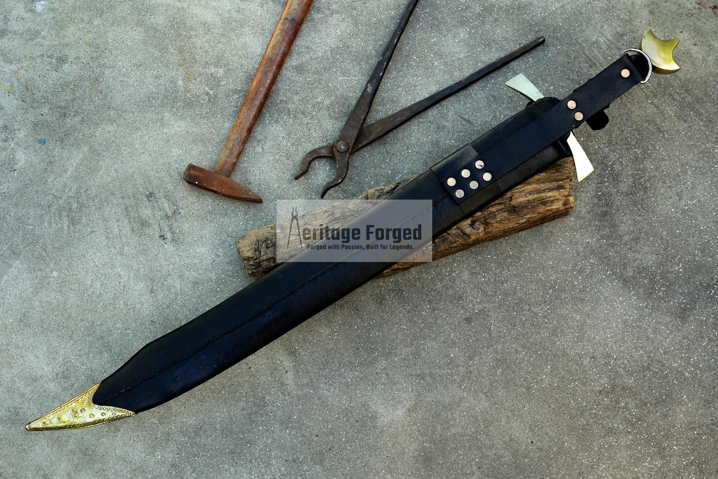 FALCHION SWORD /27 inches Long Blade hand forged Sword/ Hand forged sword Tempered/Sharpen/Working/Handmade/sword