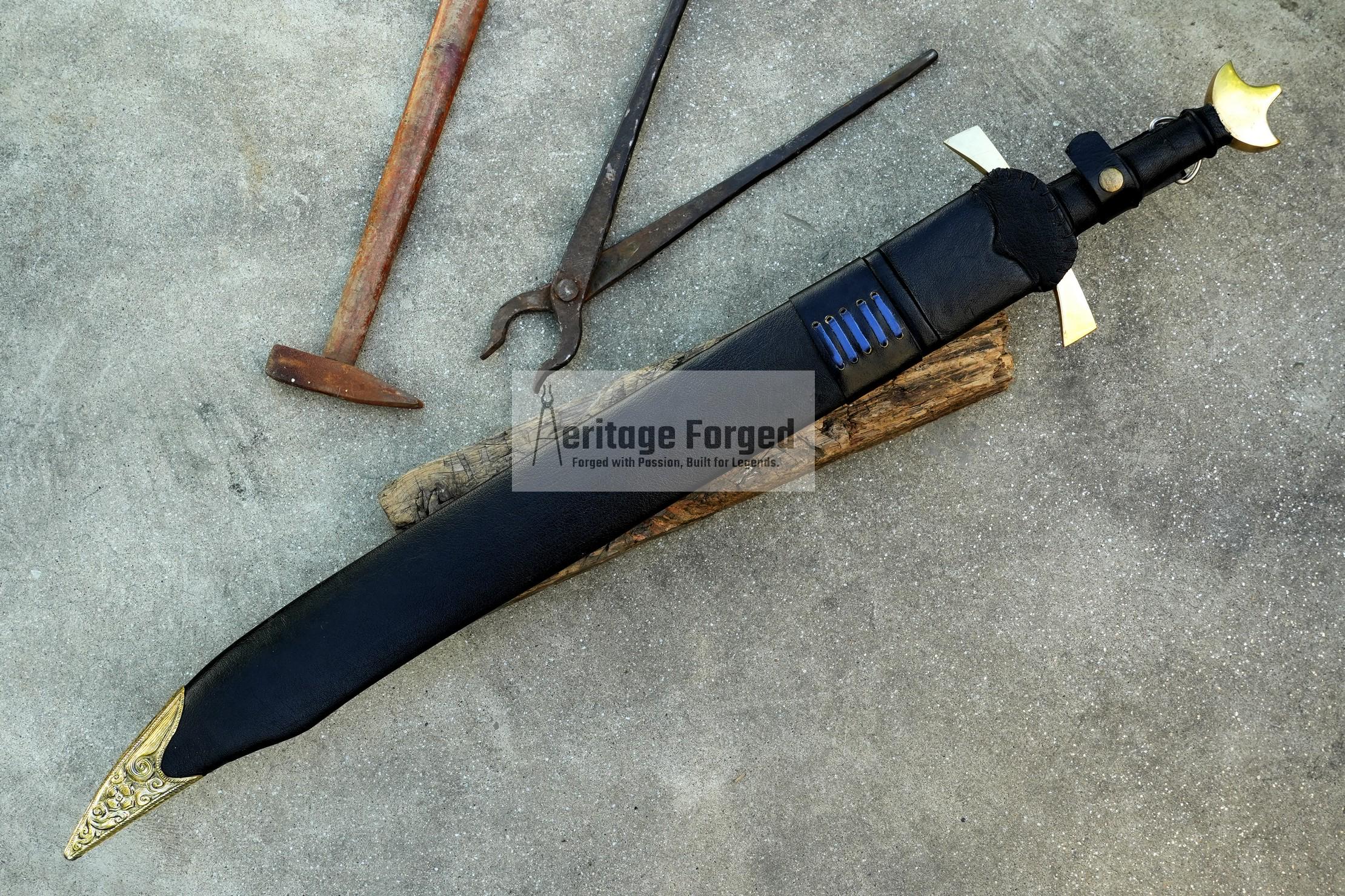 FALCHION SWORD /27 inches Long Blade hand forged Sword/ Hand forged sword Tempered/Sharpen/Working/Handmade/sword