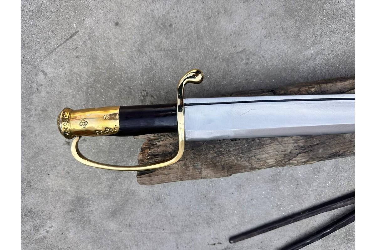 CUSTOM SABRE/30 inches Long Blade hand forged Sword/Leaf spring of truck/Rosewood Handle/Sharpen/Tempered/Ready to use/knife/knives